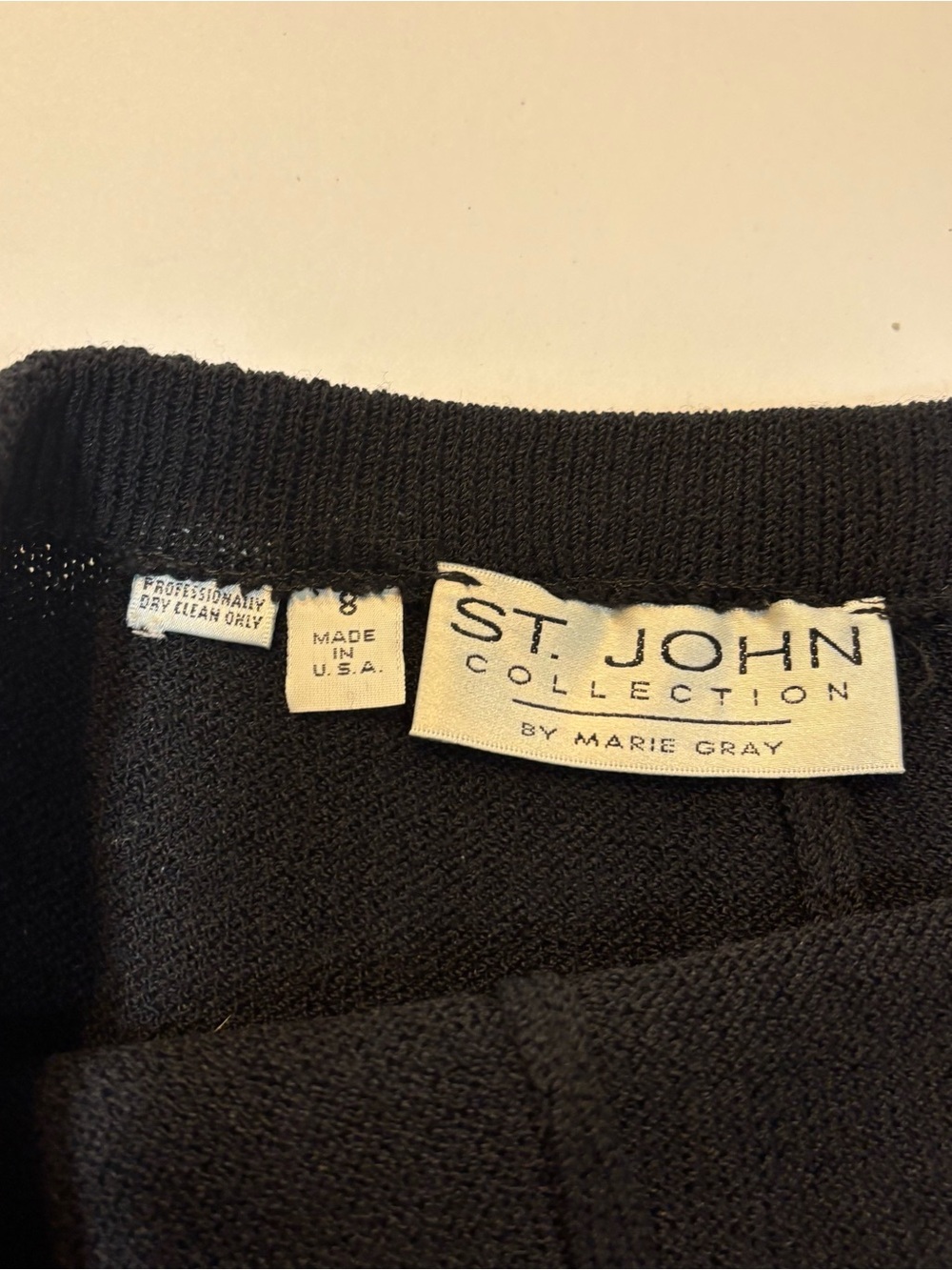 Vtg St John Collection Jacket Red Black Knit Suit Blazer Set Sz 6 Old Money Read - Picture 12 of 14